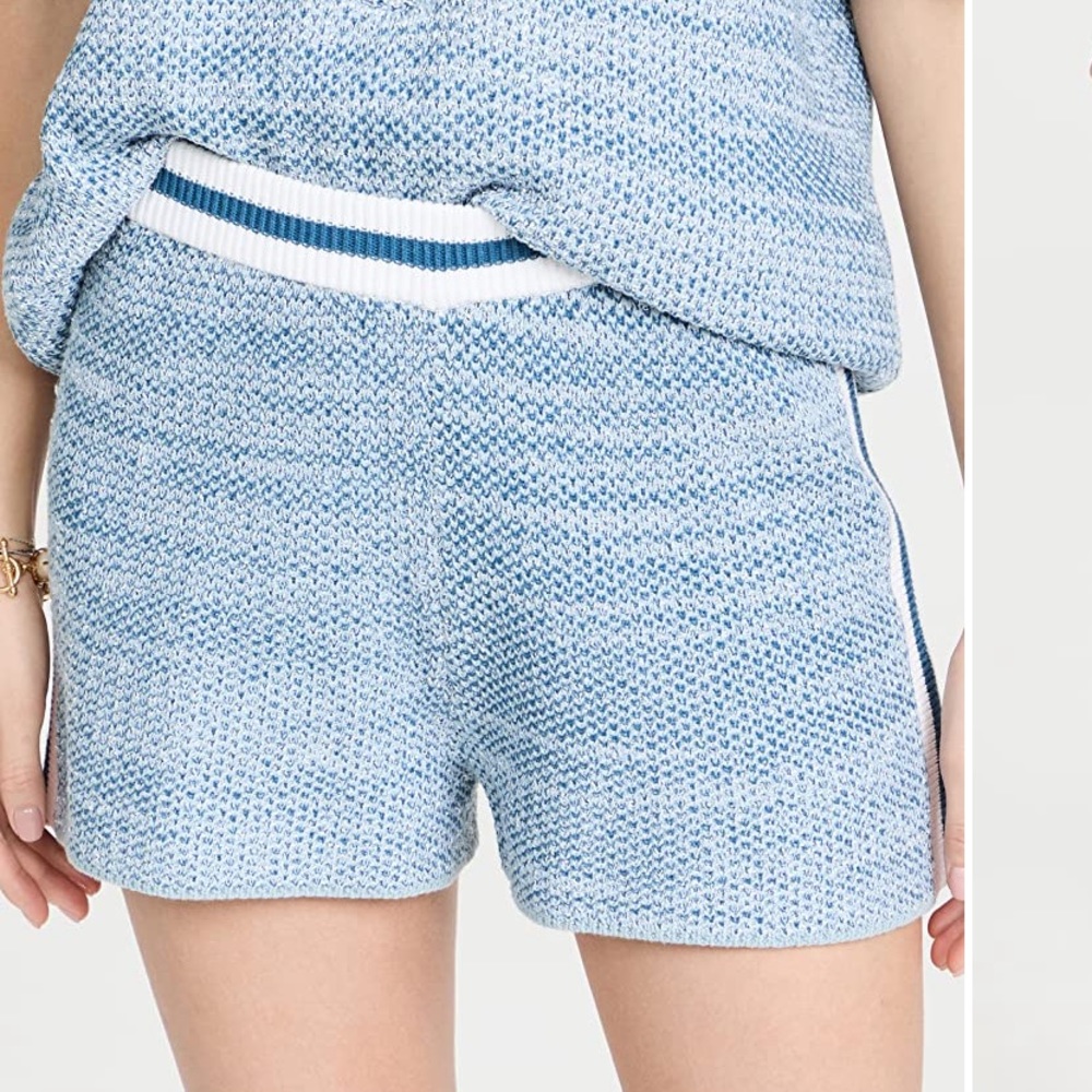 The Upside | Knit Shorts in Cabana Blue